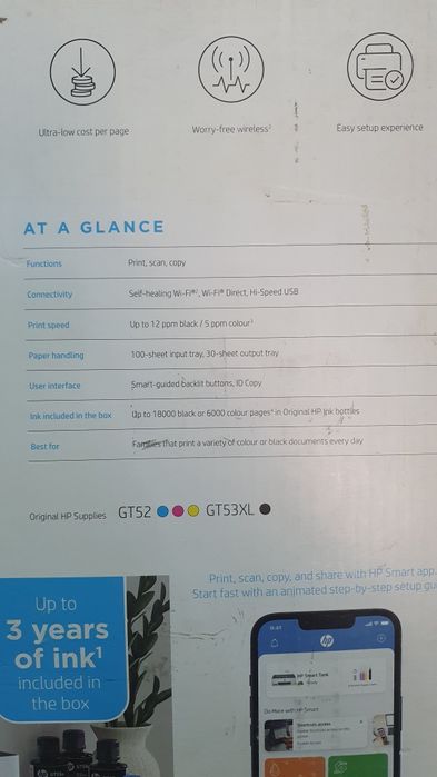 Продам новый цветной принтер  HP Smart Tank 580