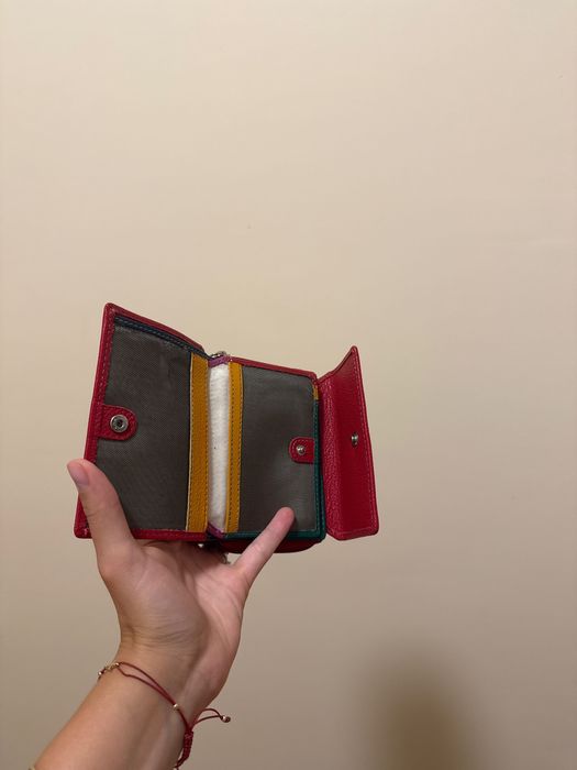 Червено портмоне естествена кожа