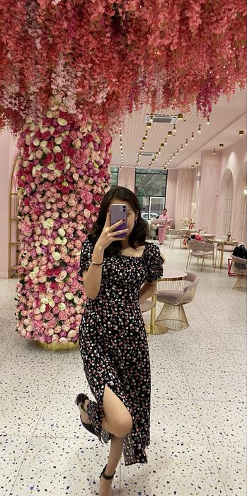 Летнее платье крестьянка