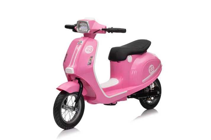 Scuter electric Kinderauto Retro, 350W, 24V 10Ah, roti gonflabile Pink