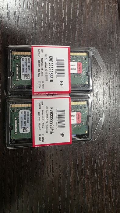 Нови! 2бр. RAM 16GB PC4 3200 Mhz Cl22 260 SODIMM