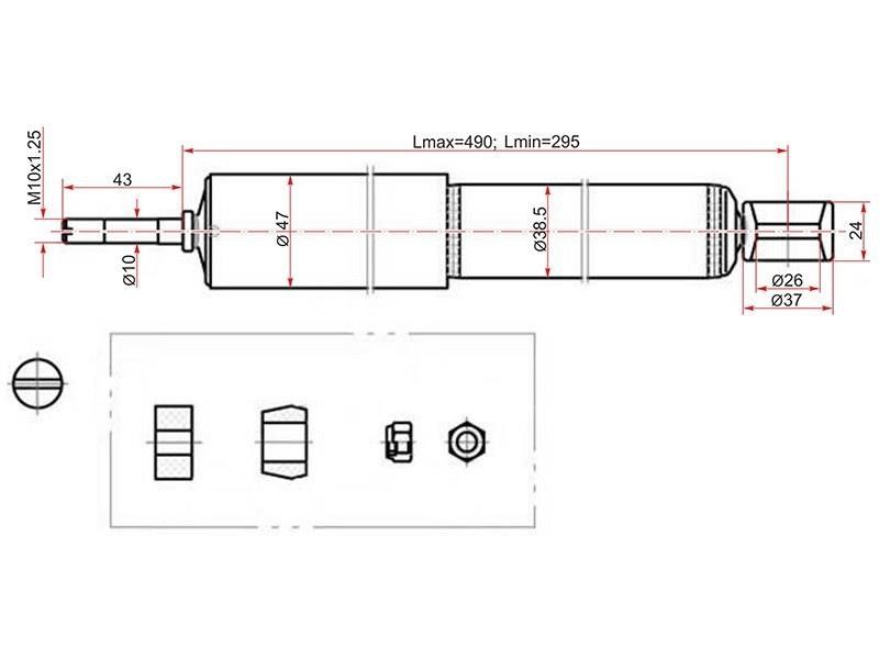 Амортизатор Toyota Caldina
