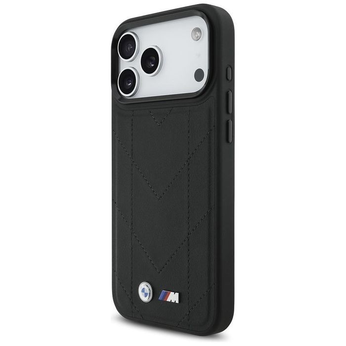 Case bmw m quilted logo magsafe for  iphone 17 pro max black
