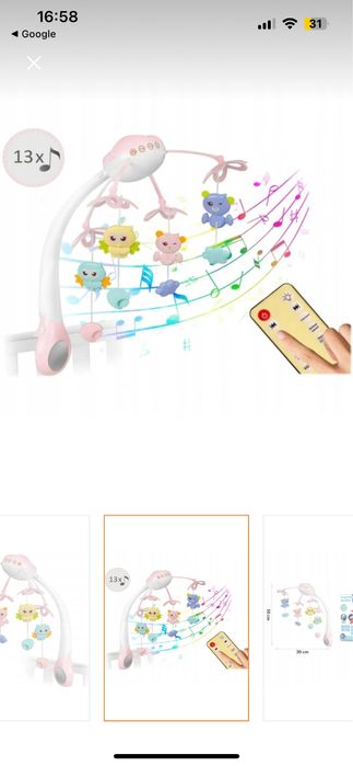 Carusel muzical roz patut