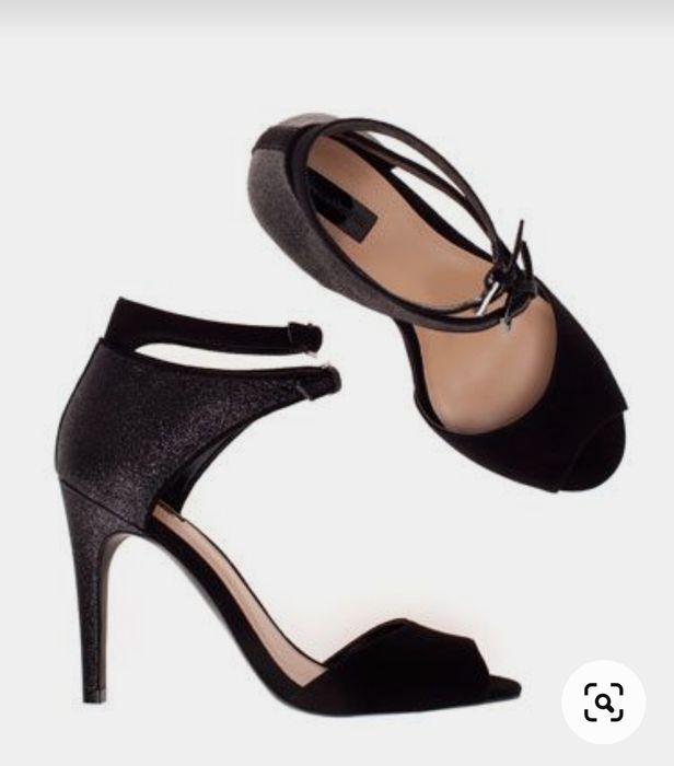 Sandale Stradivarius, matimea 38, negru, noi