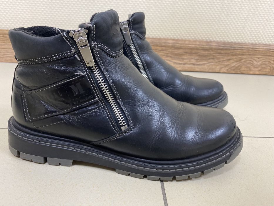 Кожаные зимние ботинки для мальчика