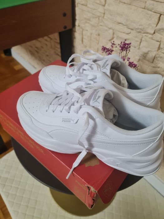 Pantofi sport Puma din piele ecologica Cilia Mode, Alb, 40,5