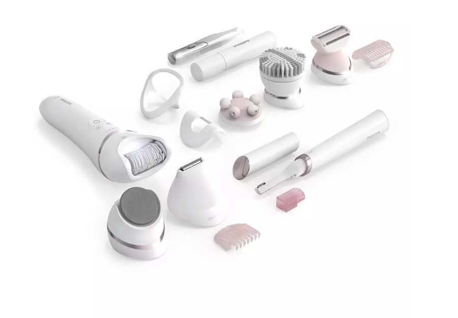 Епилатор Philips Seria 9000 BRE740/90, Суха/мокра кожа, 12 аксесоара