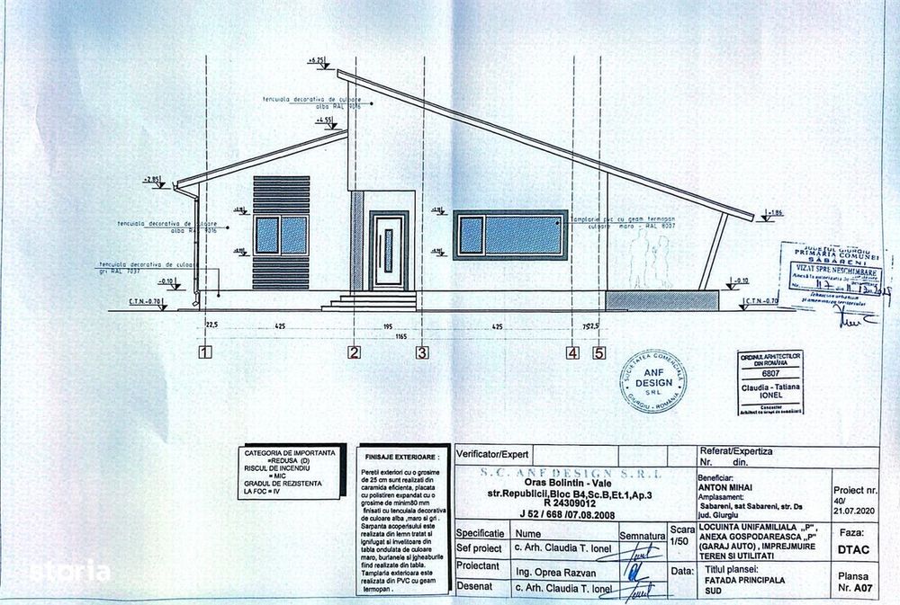 Teren de vanzare cu fundatie casa construita, utilitati disponibile