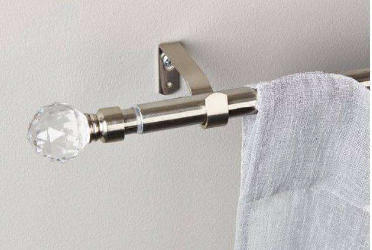 Galerie perdea JYSK CRYSTAL 200-340cm oțel