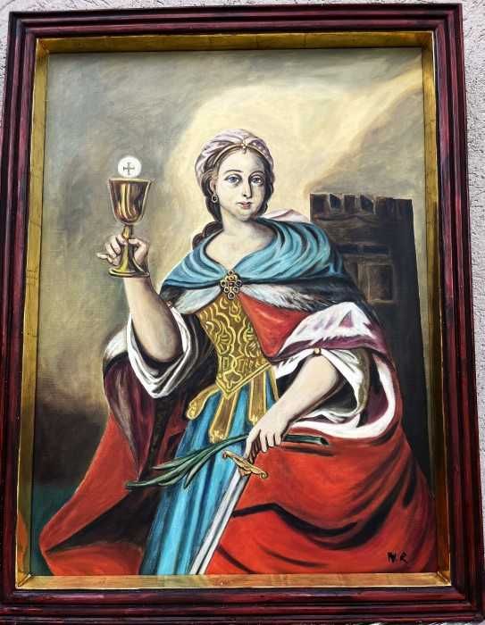 Superba pictura in ulei pe panza-Sfanta Ecaterina din Alexandria-Olanda