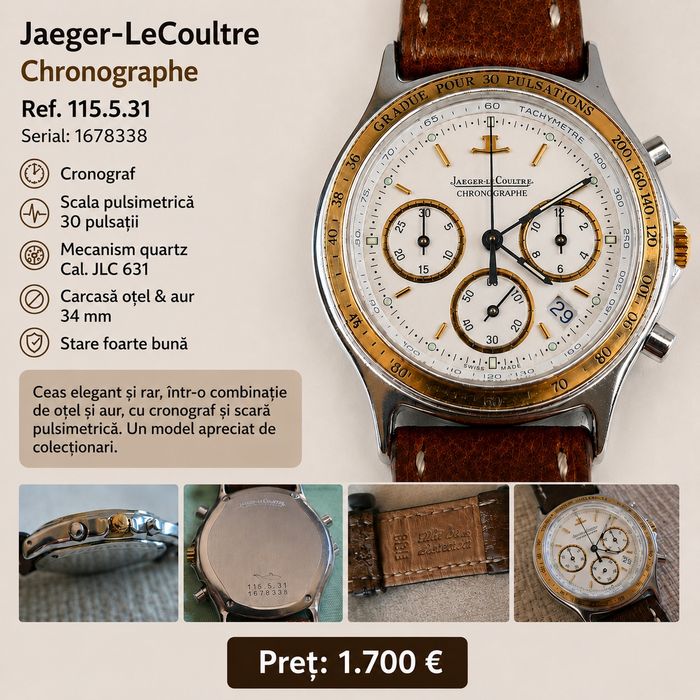 Ceas cronograf Jaeger Lecoultre