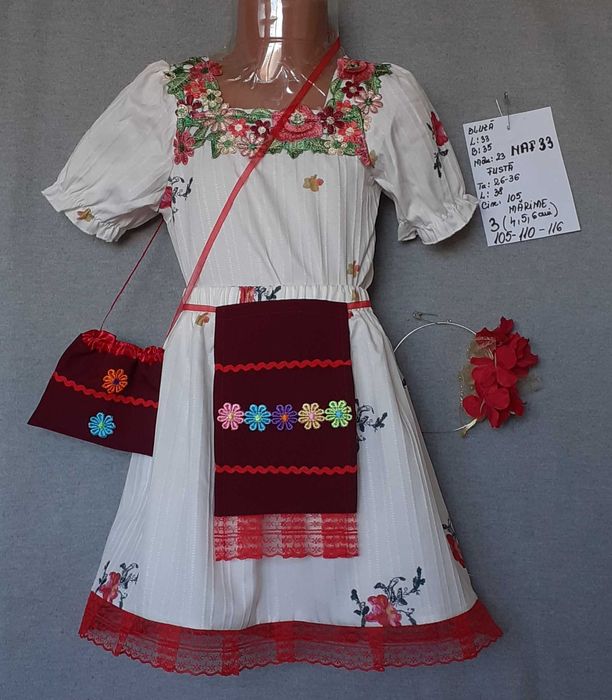 Costum popular pentru copii 3-4-5 -6 ani 175 lei