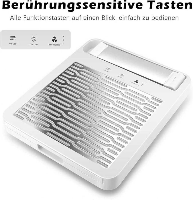 Нов 3 в 1 уред за маникюр NDC6 с LED, прахоуловител и лампа за печене