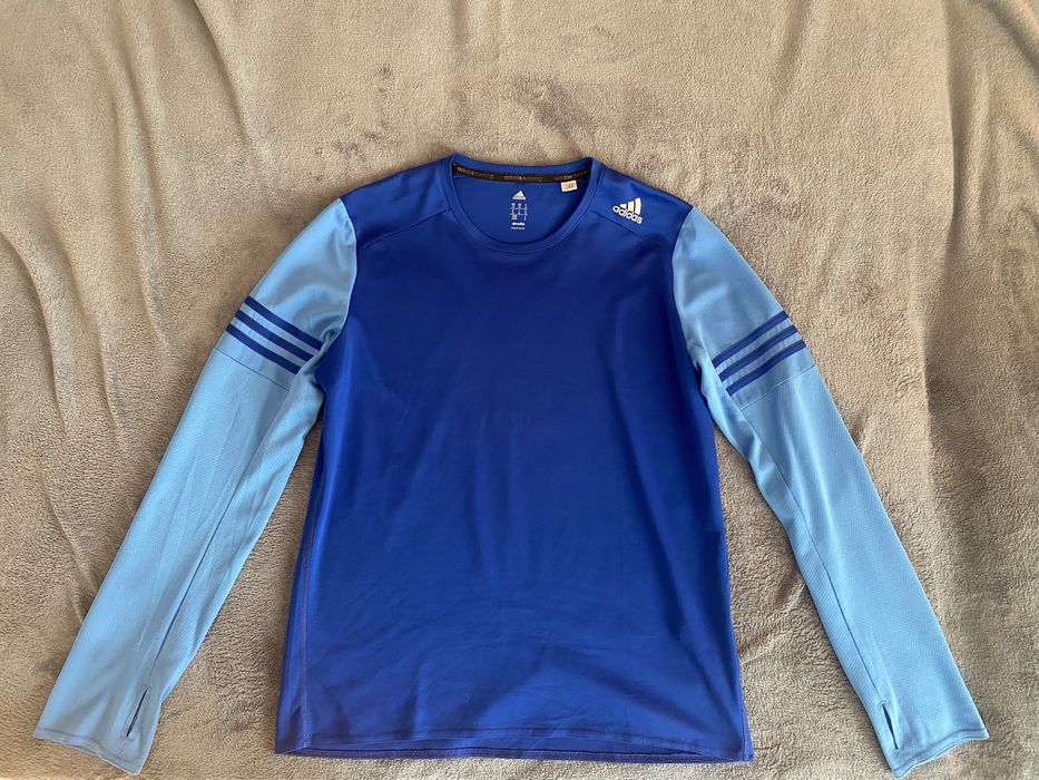 Мъжка синя Адидас блуза