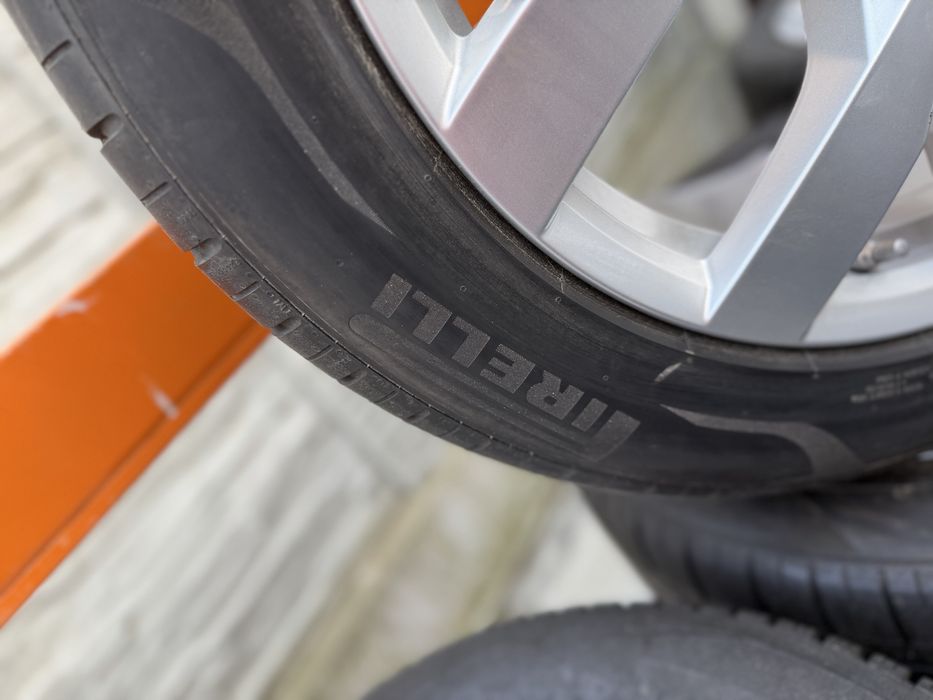 Roti Jante Aliaj 20 Montero Original Vw Touareg 3 CR Cu Anvelope Pirelli 285/45/20 Ca Noi