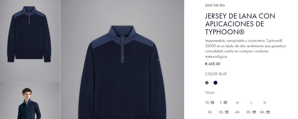 Paul & Shark оригинален вълнен пуловер - Италия