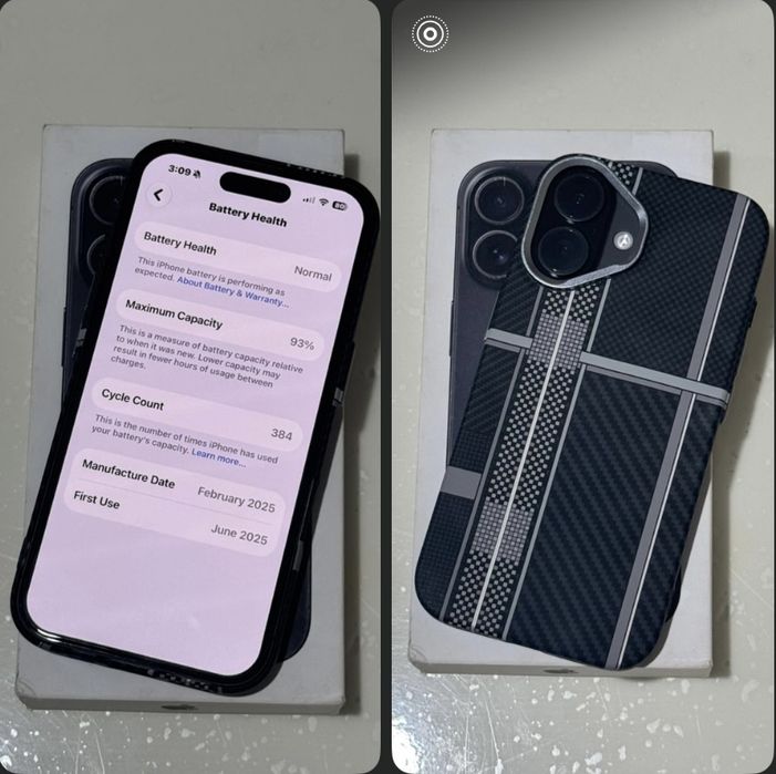 iPhone 16 256 gb 93 AKB