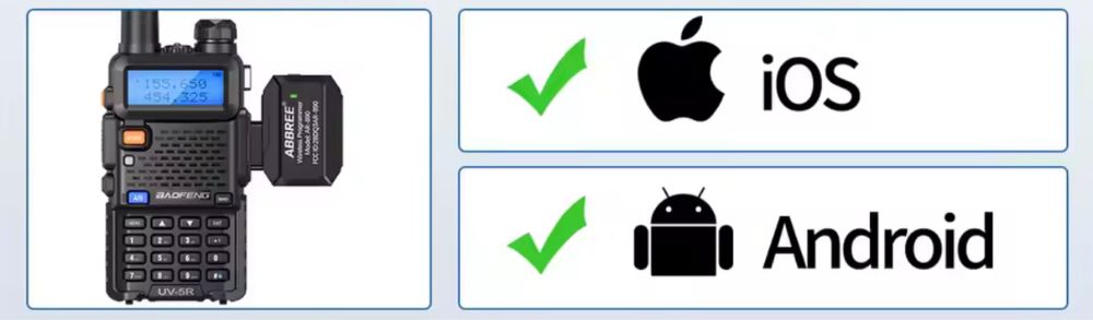 Programator bluetooth Abbree pentru statii radio Baofeng si Quansheng