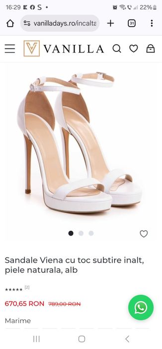 Sandale vanilla  albe mireasa