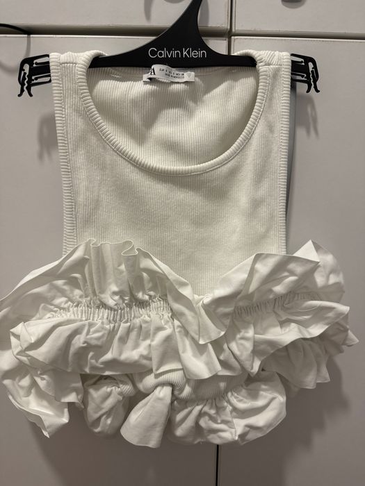 Къс бял топ Zara