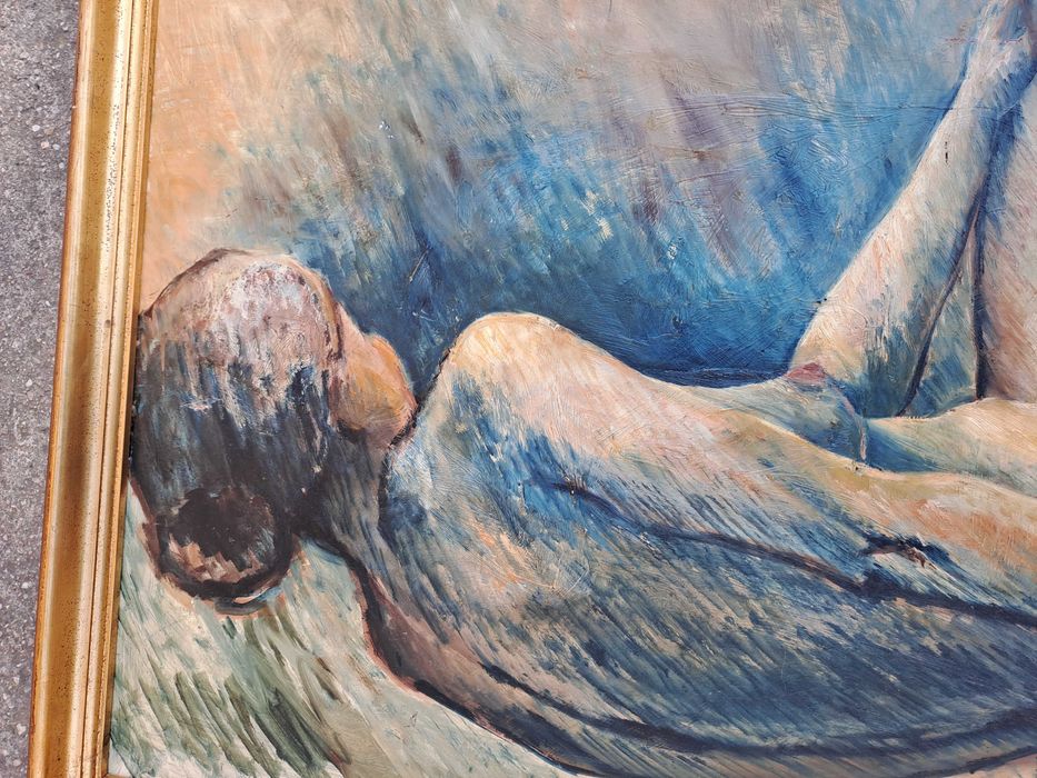 tablou pictura pe pfl 60/71,5 cm semnat provenienta Franta