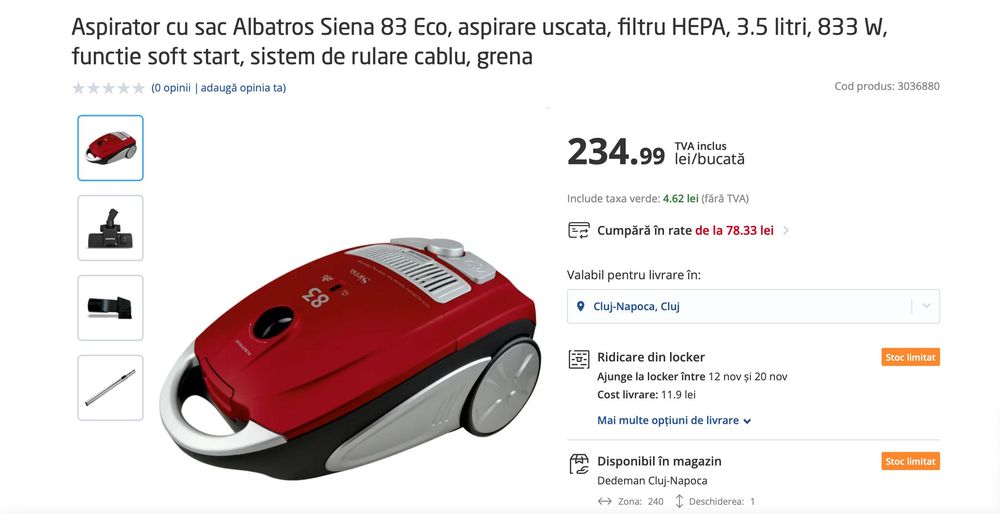 Aspirator Albatros Siena 83 si Zepter
