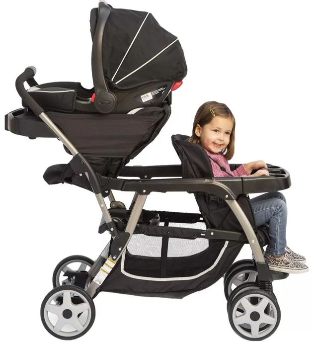 Шикарная коляска для двойни, близнецов, двухместное