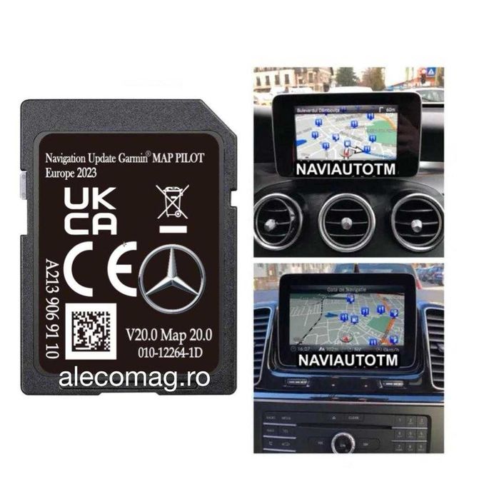 Card Original SD Mercedes C CLS E V GLC GLK GLE ML Garmin Harti Navigatie 2023-2024 V20.0
