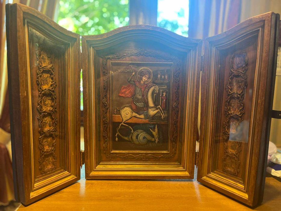 Ръчно изработена икона на Свети Георги