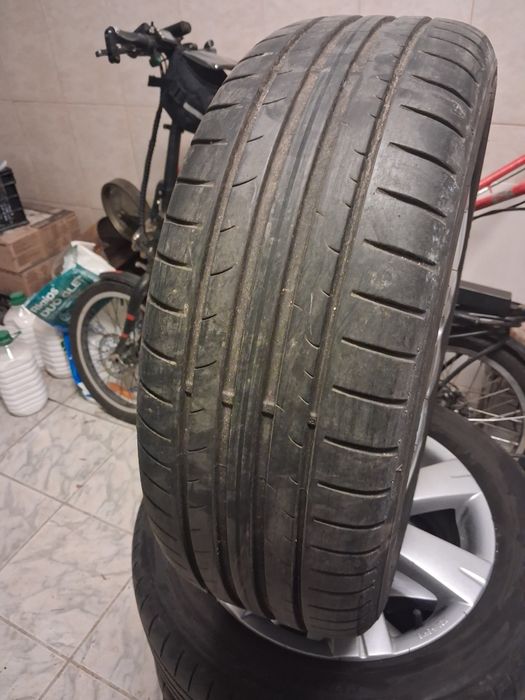 Set roti jante aliaj VW 205 /55 /16 marca Dunlop 2024