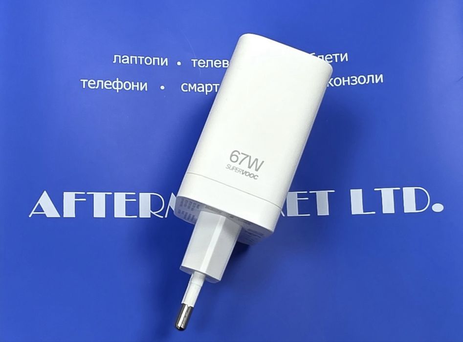 67W Oppo Зарядно / Адаптер White / Бял