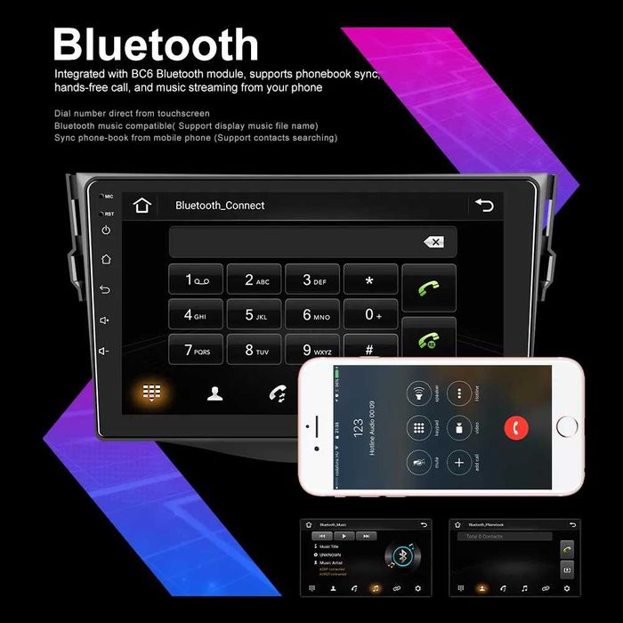 Двоен дин за Toyota RAV4 Мултимедия навигация  за RAV 4 с Android 2DIN