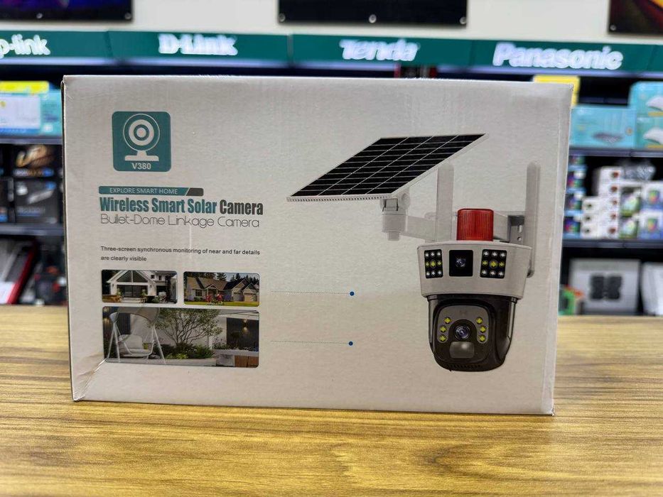 360 градус два Камера с  4G + Камера c 4G + солнечный батарей