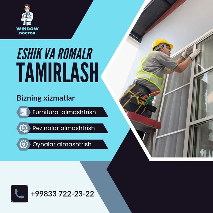 Akfab remont akfa usta eshik remont rezina almashtrish deraza remont