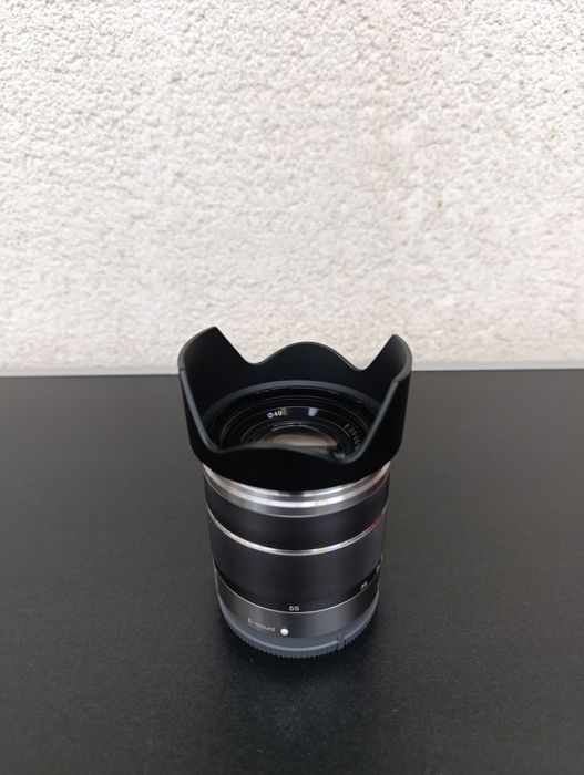 obiectiv foto fix Sony alfa E 16 mm F2.8 wide E 18-55 mm arta