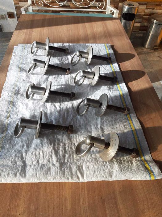 Manere din inox pentru cavou - 8 bucati