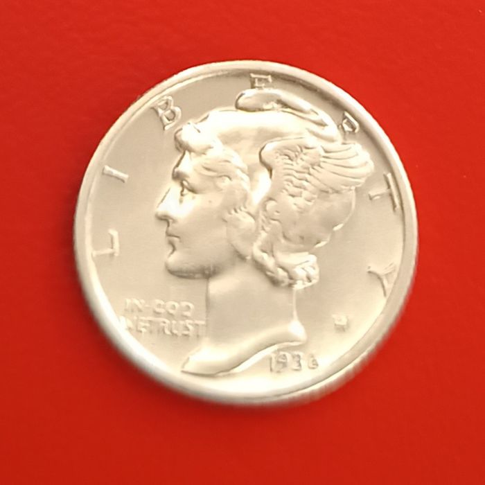 1 Dollar 1926 г-One dime-1936 г..Сребро!Изгодно!