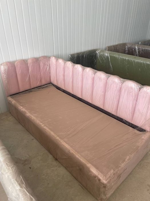 Детская мягкая кровать угловая