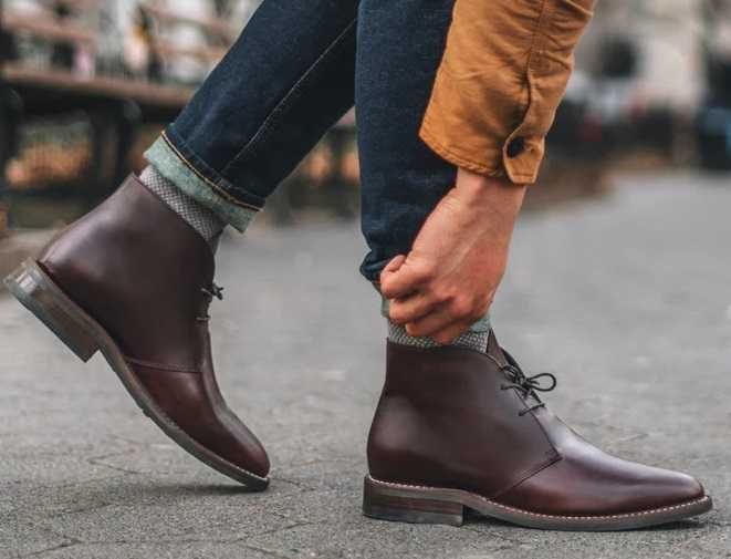 Ghete lace up 40 premium Sneaky Steve NOI piele naturala moale
