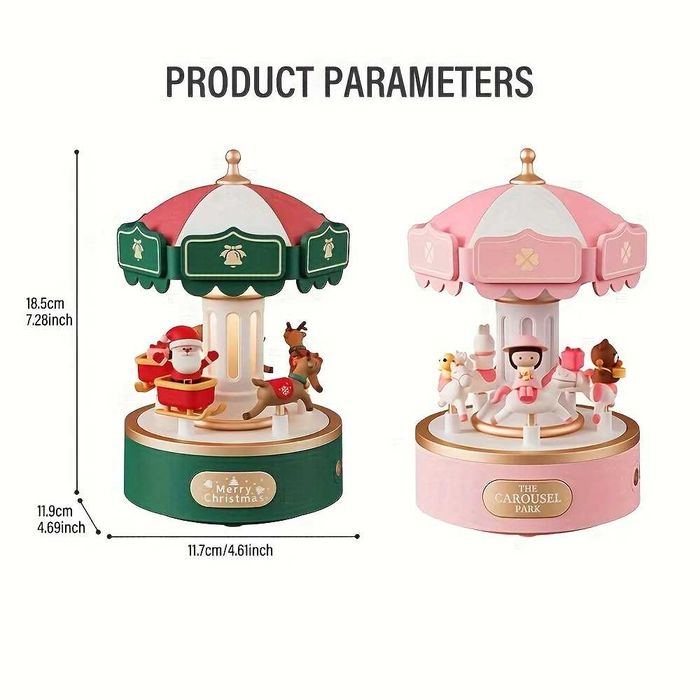 Музыкальная рождественская карусель — детский ночник