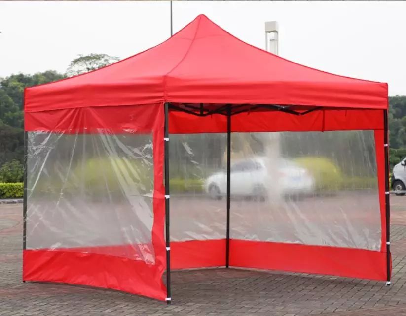 Cort pavilion 3×3 pliabil cu pereti cu geam !