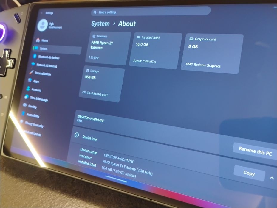 Laptop Consolă - Lenovo legion go - 1TB -  Z1 Extreme
