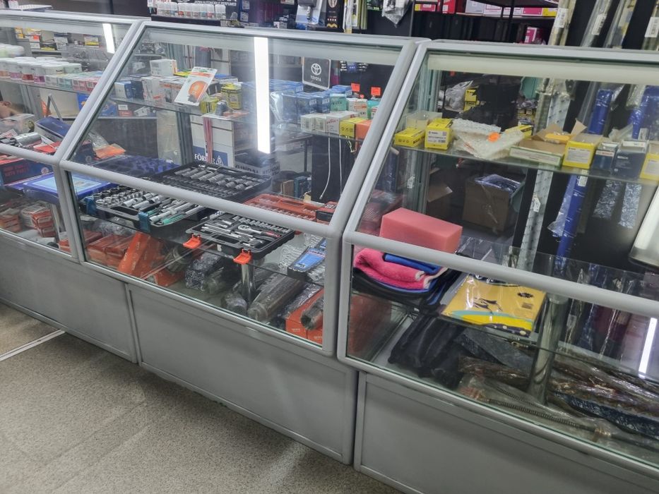 Стеллаж металломтеклянный полка