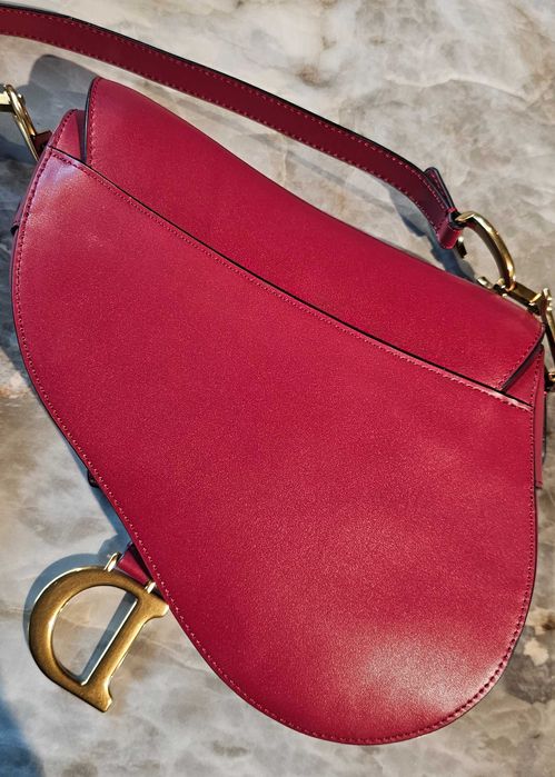 до 30.12 - 2500лв. Burgundy Dior Saddle Bag Smooth Skin