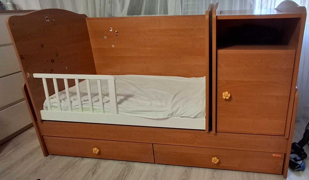 Детска кошара Лорели с нов матрак хавана