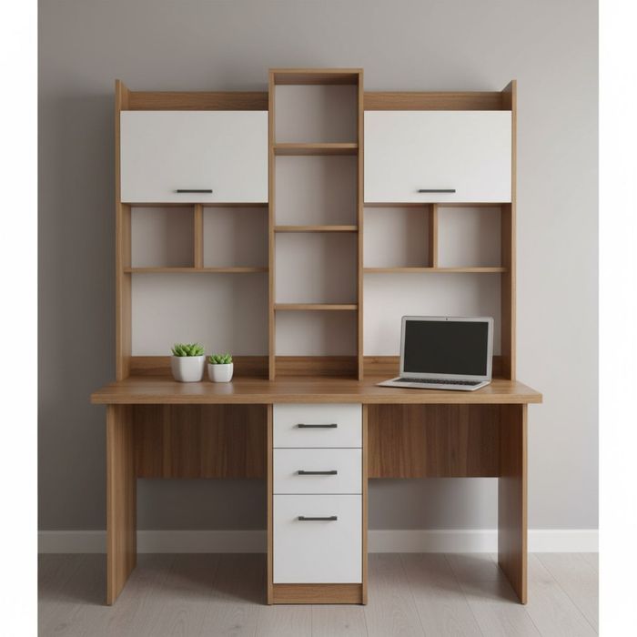 Zamonaviy kompyuter stoli + polkali shkaf | Ofis va uy uchun.