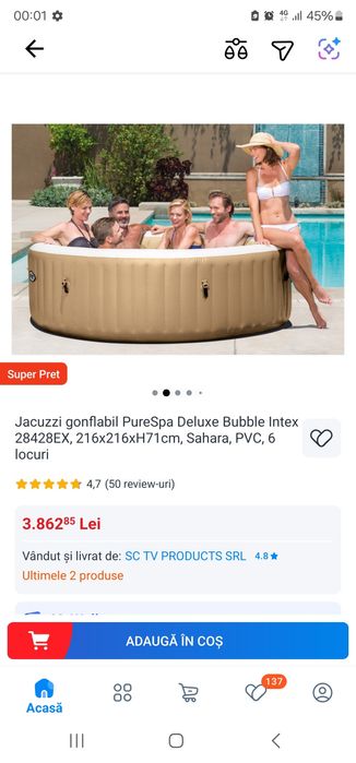 Jacuzzi intex pure spa 6 pers