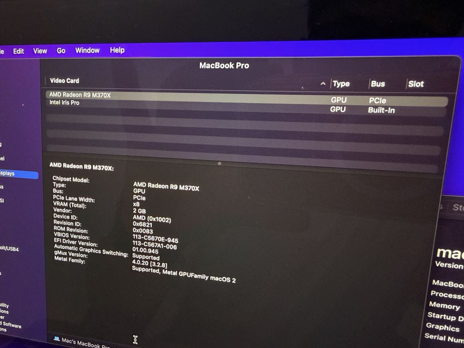 MacBook Pro retina A1398, i7 quad