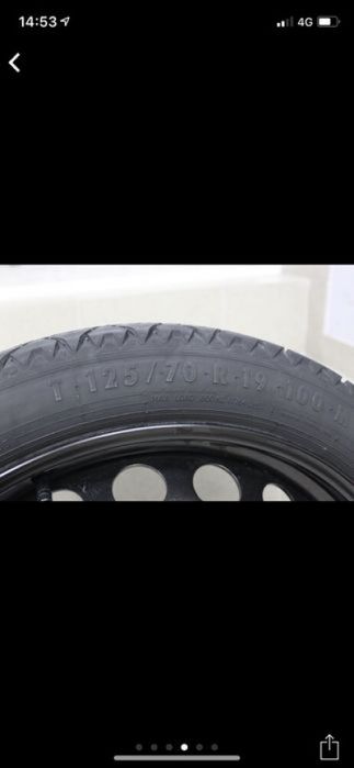 Резервна гума (патерица) 19" Audi А4, А5 А4 ауди 125 70 19